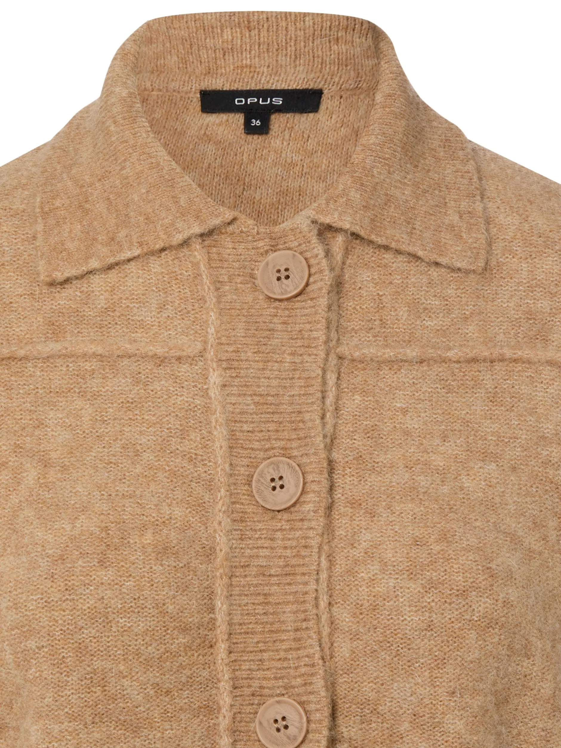 Opus Damen Strickjacke mit Mohairanteil - Daneke in camel
