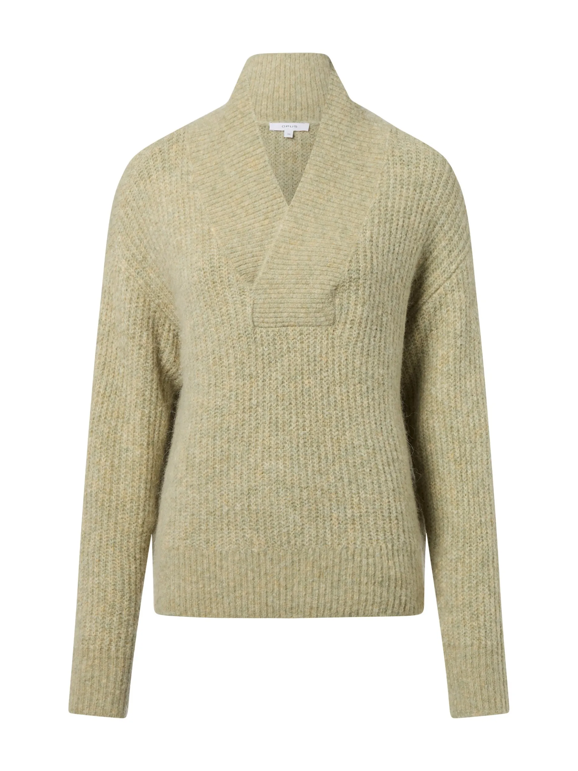 Opus Damen Strickpullover mit Alpaka- und Woll-Anteil - Ponelope in lind