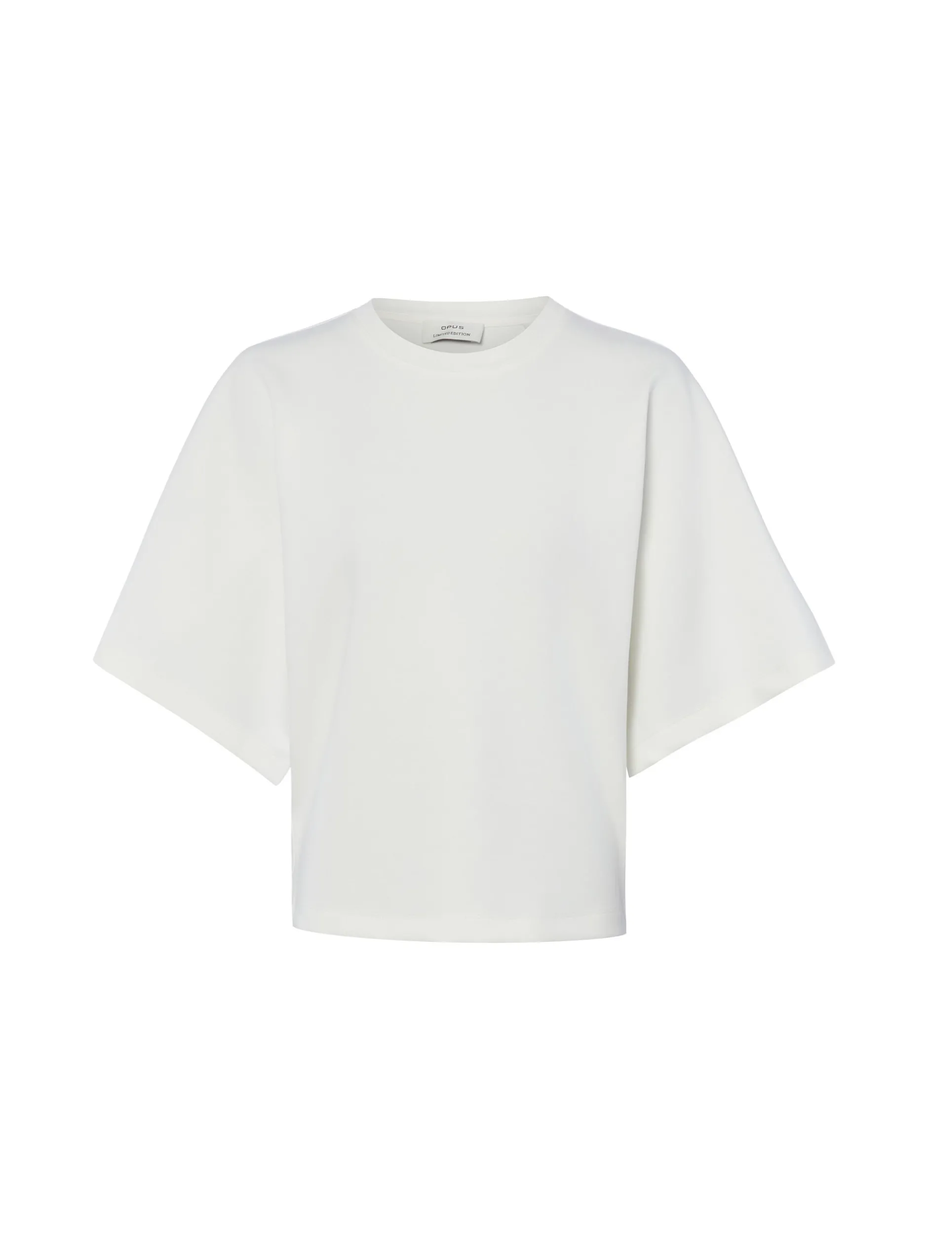 Opus Damen Sweatshirt - Gikko in weiß - Ärmel: Halbarm