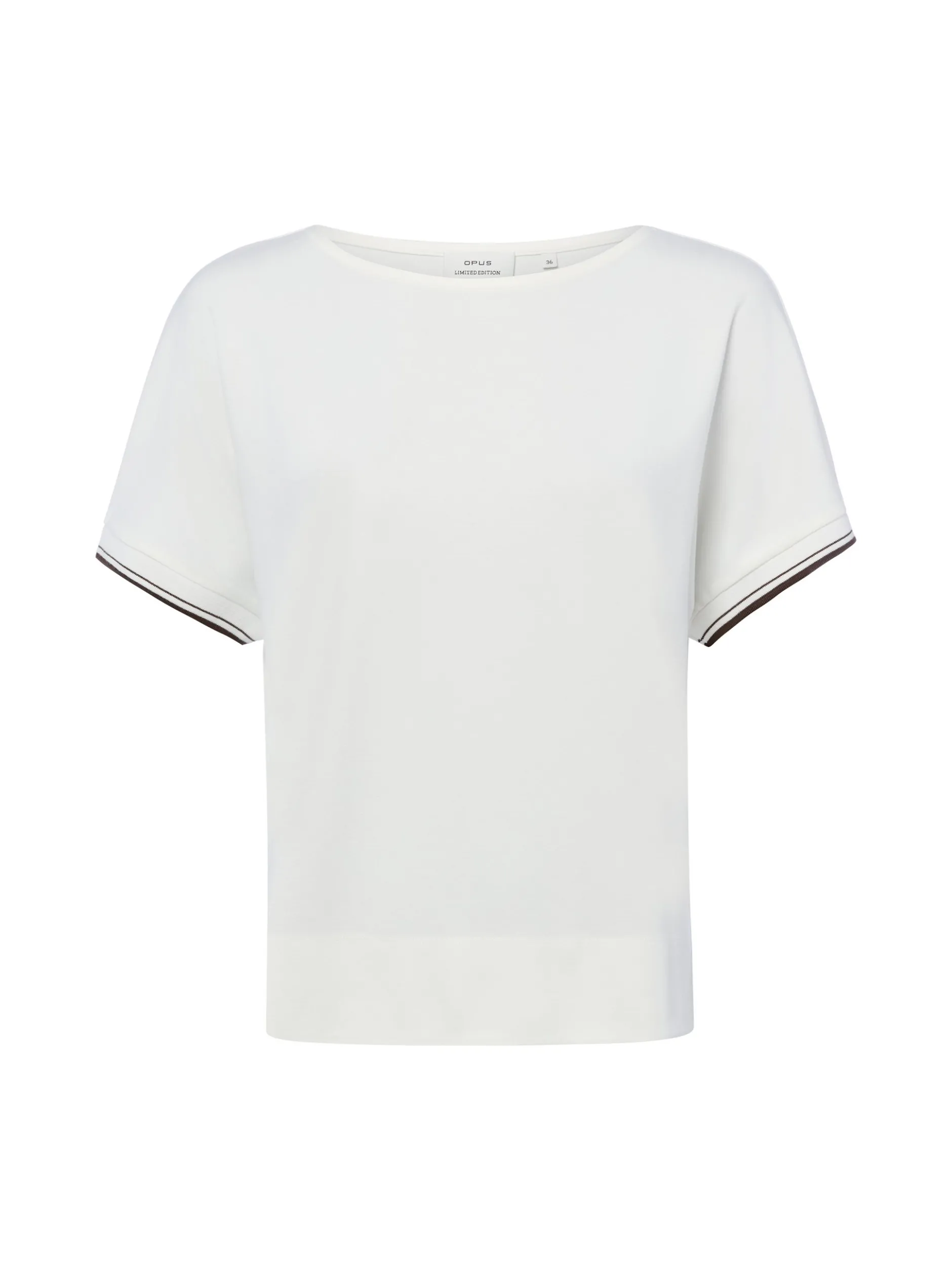 Opus Damen T-Shirt - Giprep in ecru - Ärmel: kurzarm