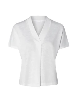 Opus Damen T-Shirt - Sanze in ecru - Ärmel: extra kurz