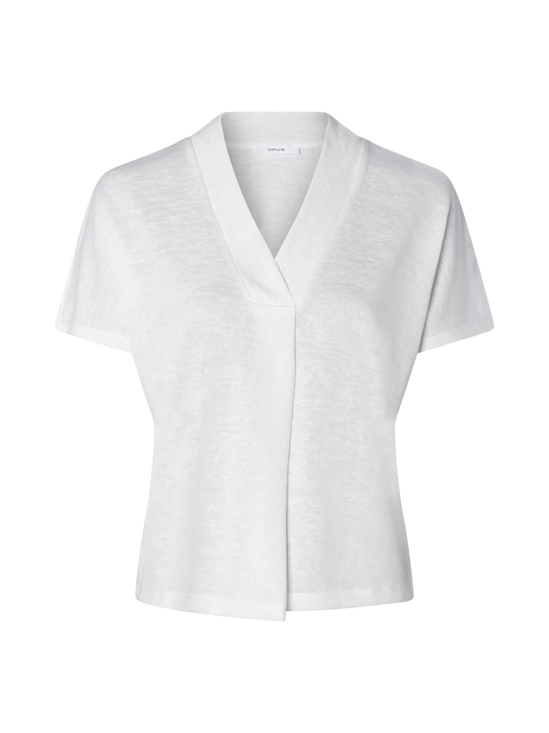 Opus Damen T-Shirt - Sanze in ecru - Ärmel: extra kurz