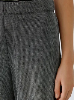 Oui Damen Hose in grau