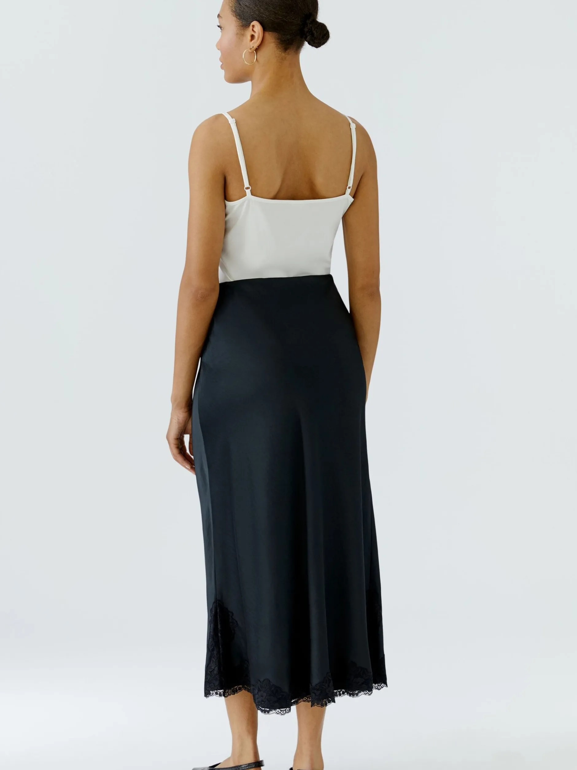 Oui Damen Maxirock in schwarz