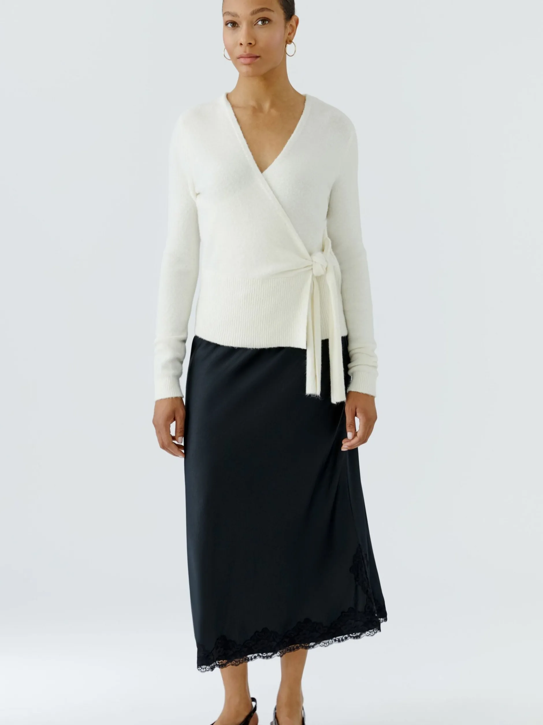 Oui Damen Maxirock in schwarz