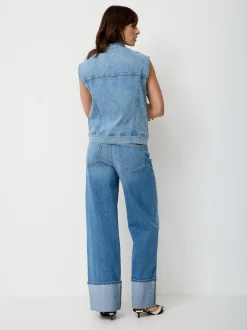 Paddock`s Damen Jeansweste - Regular Fit in blue stone