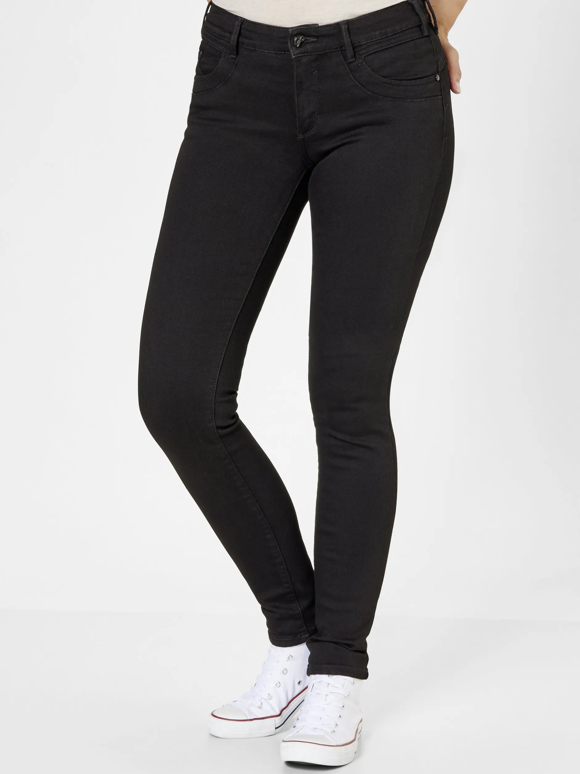 Paddock`s Damen 5-Pocket Jeans - LUCY Skinny Fit in schwarz