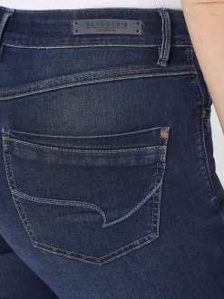 Paddock`s Damen 5-Pocket Jeans - PAT Slim Fit in dark stone