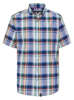 Paddock`s Herren Baumwollhemd - Regular Fit in marine