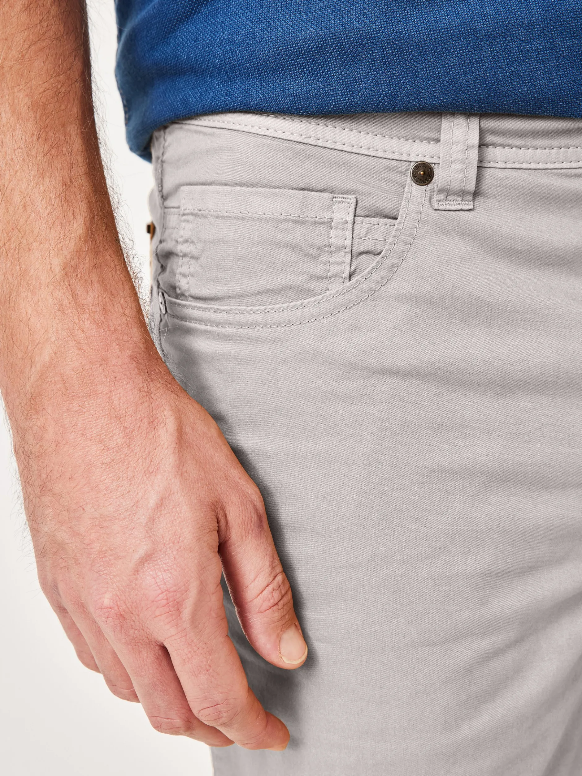 Paddock`s Herren Bermuda - PIPE Slim Fit in grau