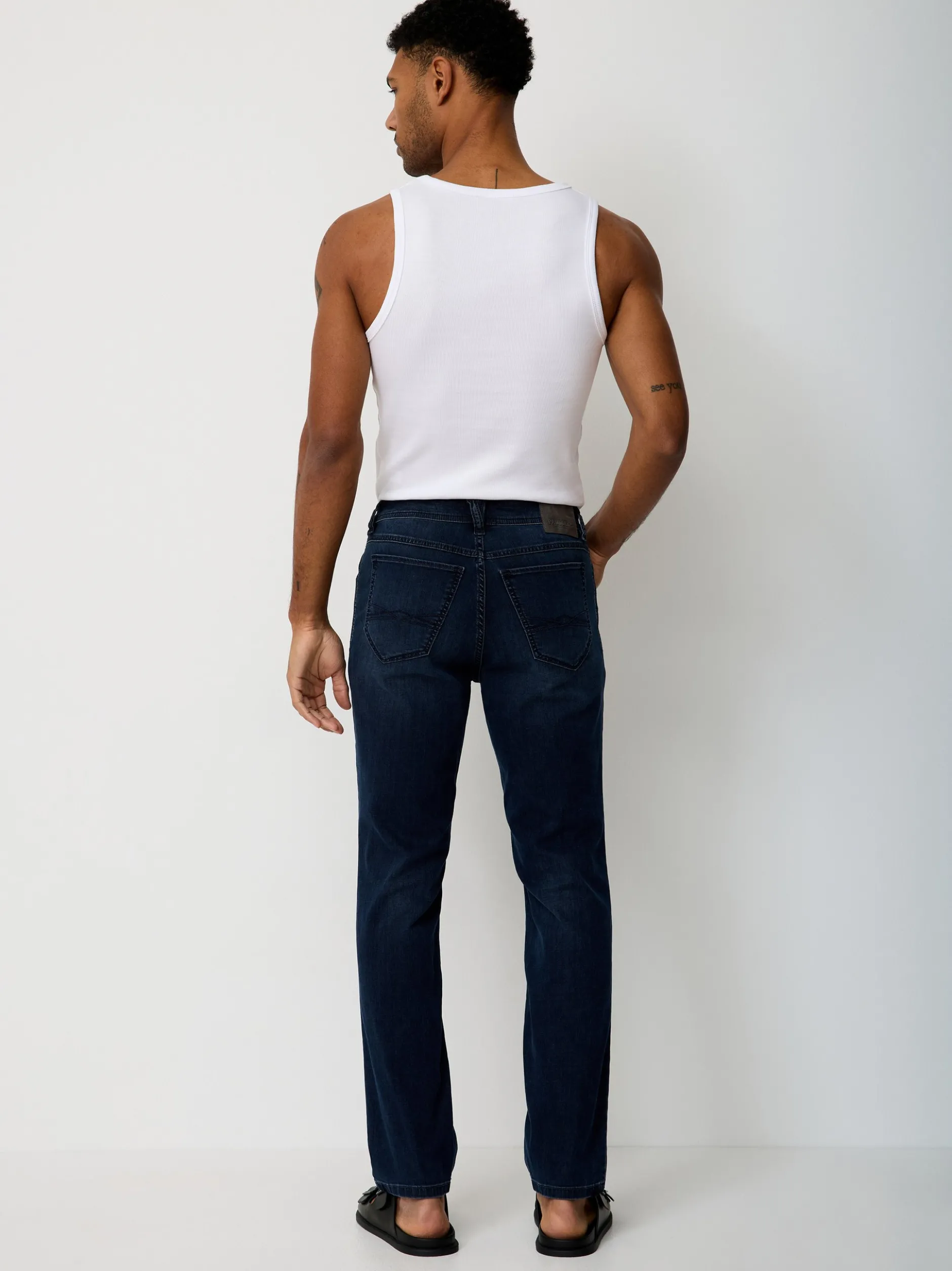 Paddock`s Herren Jeans - PIPE in schwarz - Länge: lang