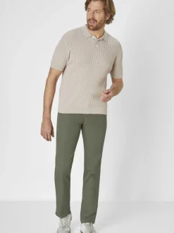 Paddock`s Herren 5-Pocket Hose - PIPE Slim Fit in khaki