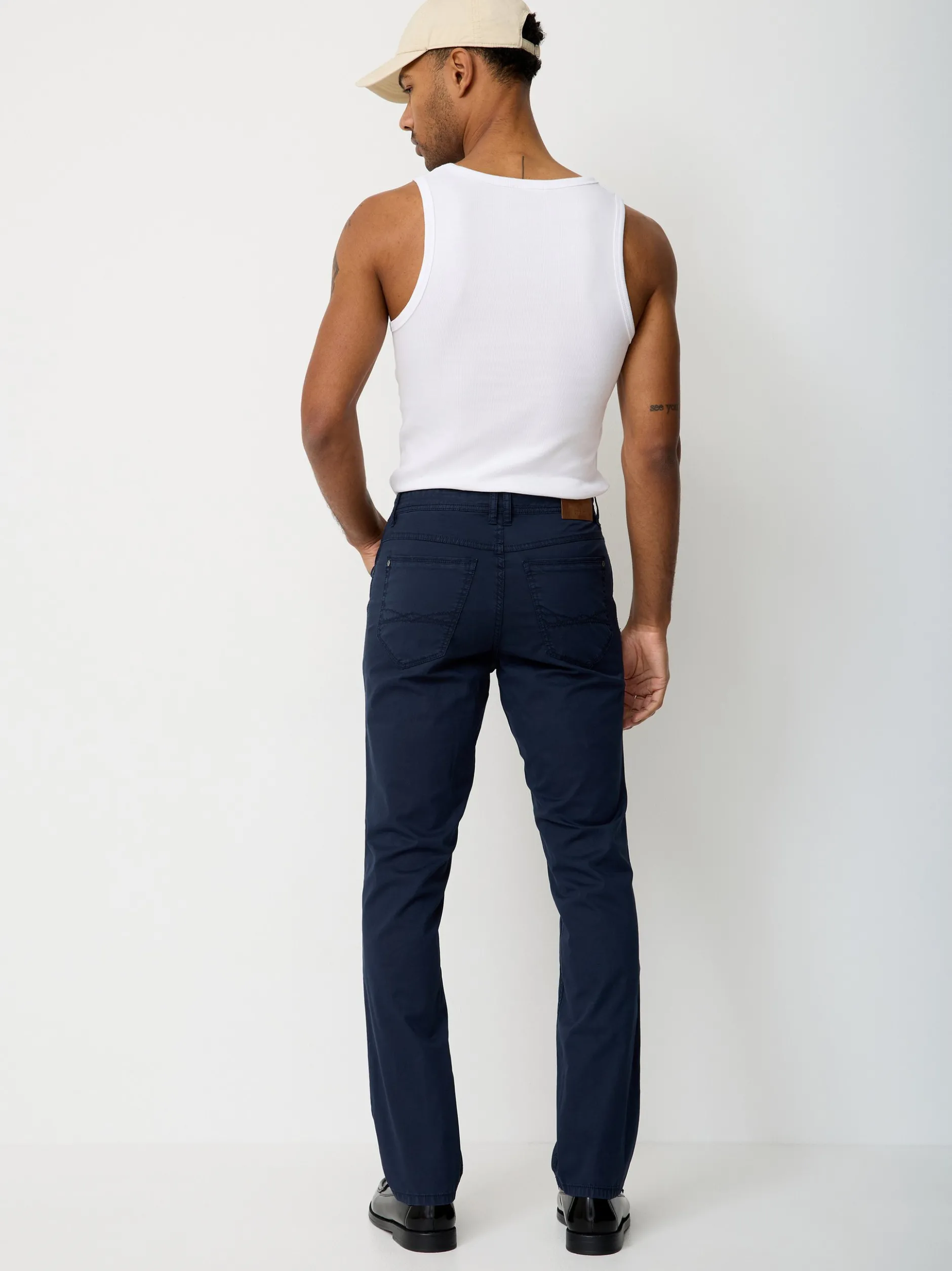 Paddock`s Herren 5-Pocket Hose - PIPE Slim Fit in rinsed