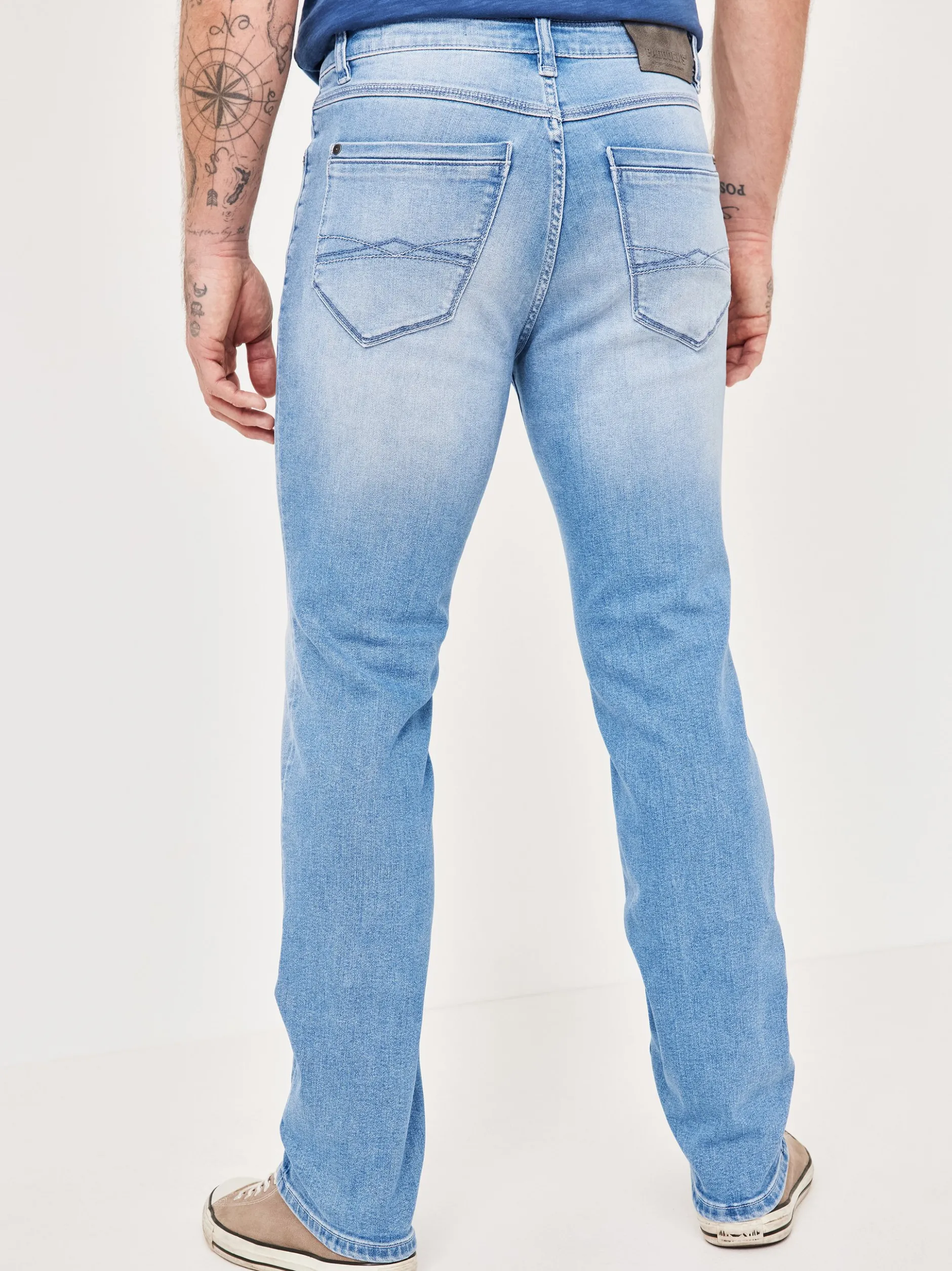 Paddock`s Herren 5-Pocket Jeans - PIPE Slim Fit in bleached