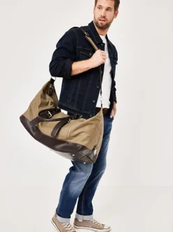 Paddock`s Herren Reisetasche - Canvas Weekender in braun