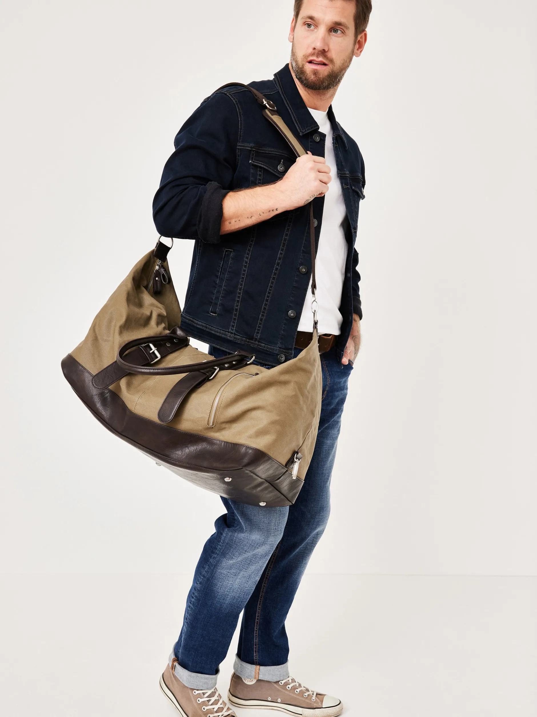 Paddock`s Herren Reisetasche - Canvas Weekender in braun