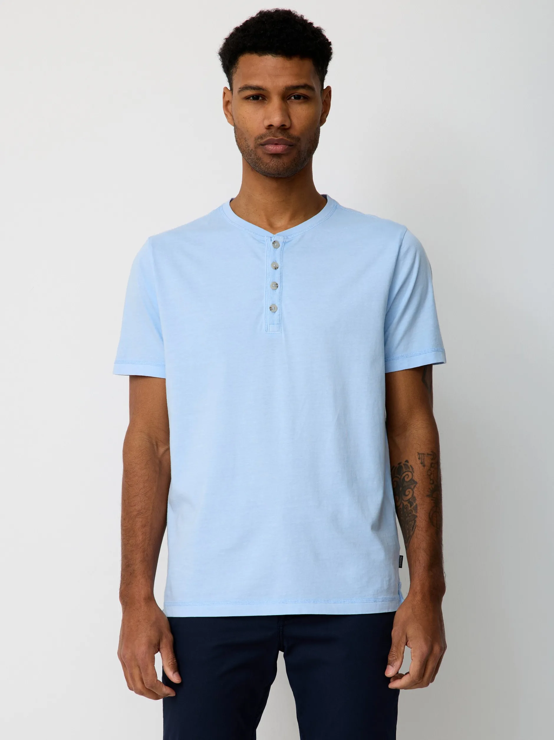 Paddock`s Herren Shirt - Regular Fit in hellblau