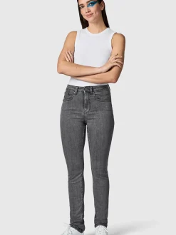 Peak Time Damen Skinny-fit-Jeans - Lunara in grau