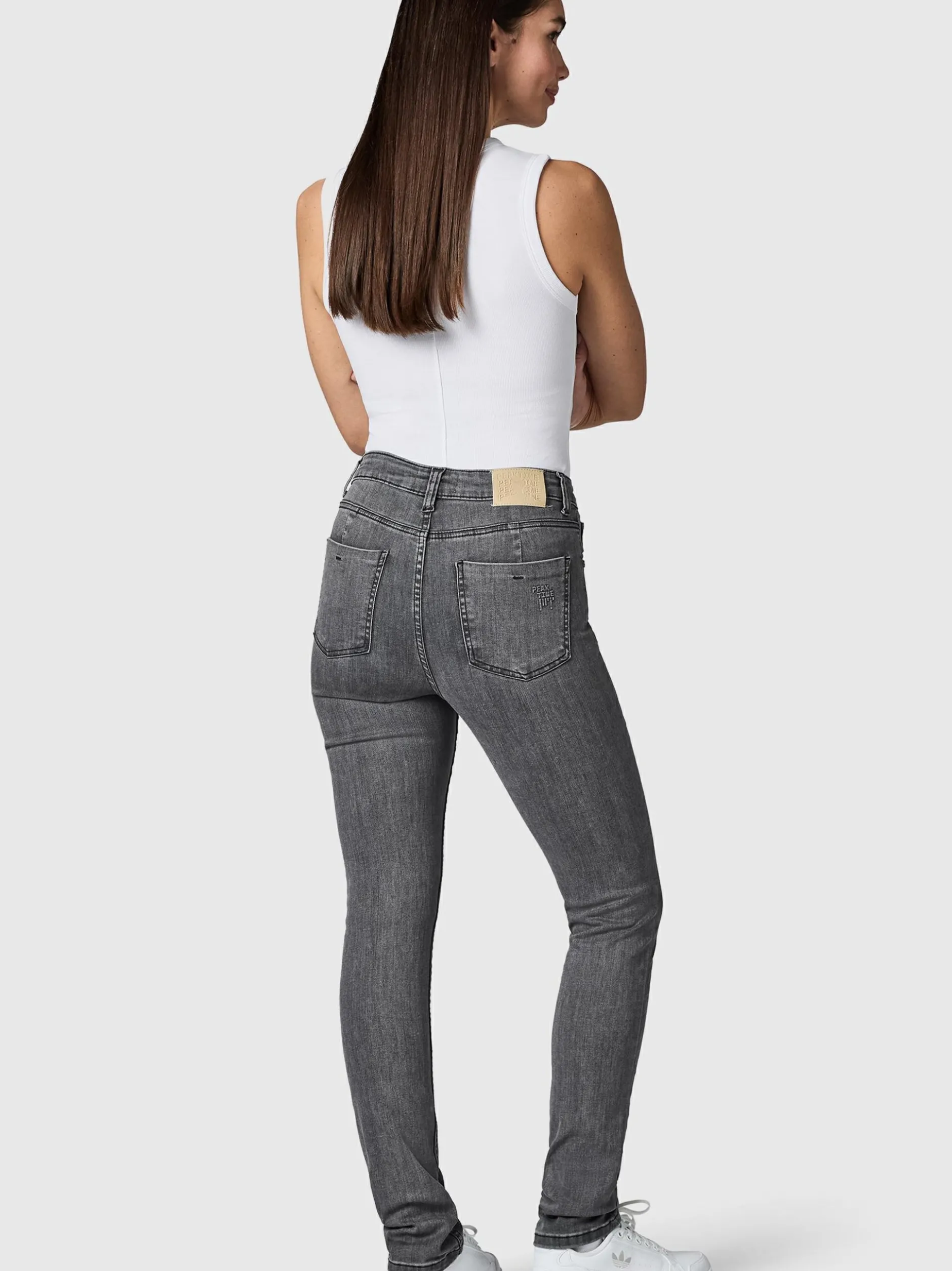 Peak Time Damen Skinny-fit-Jeans - Lunara in grau