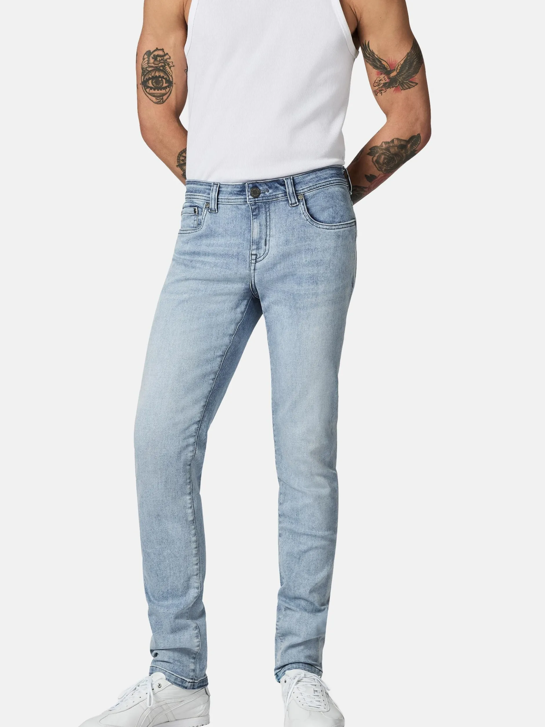 Peak Time Herren Slim-fit-Jeans - Mailand in hellblau