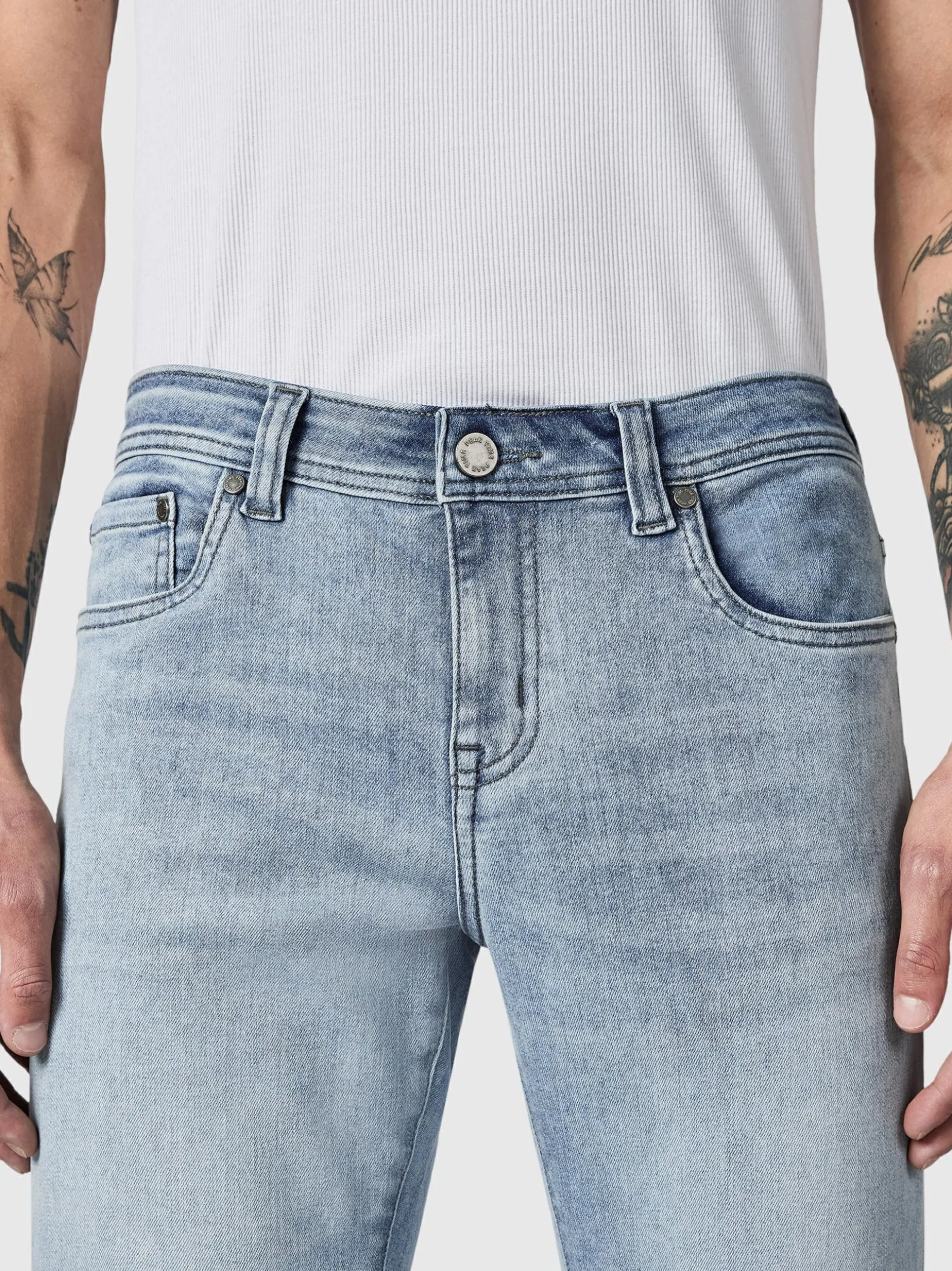 Peak Time Herren Slim-fit-Jeans - Mailand in hellblau