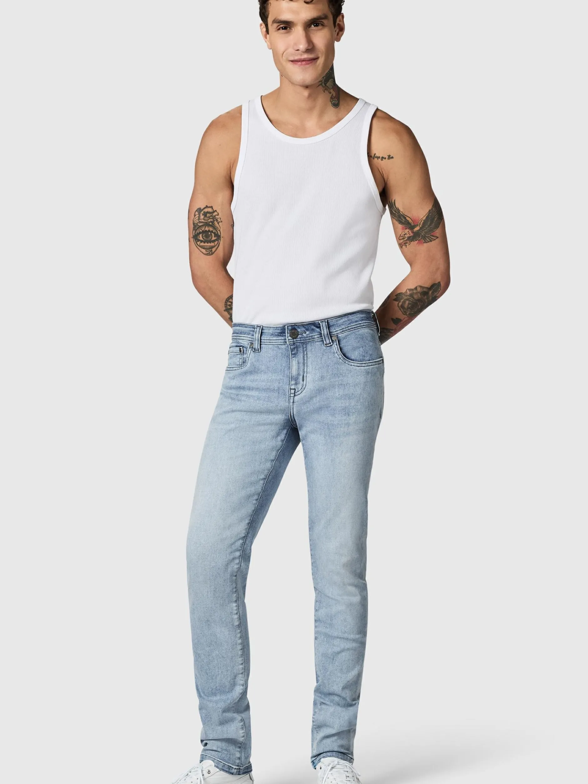 Peak Time Herren Slim-fit-Jeans - Mailand in hellblau