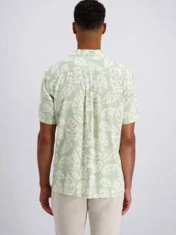 Pierre Cardin Herren Hemd in mint weiß - Ärmel: kurzarm
