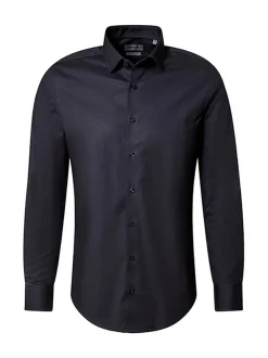 Pierre Cardin Herren Hemd in schwarz - Ärmel: langarm