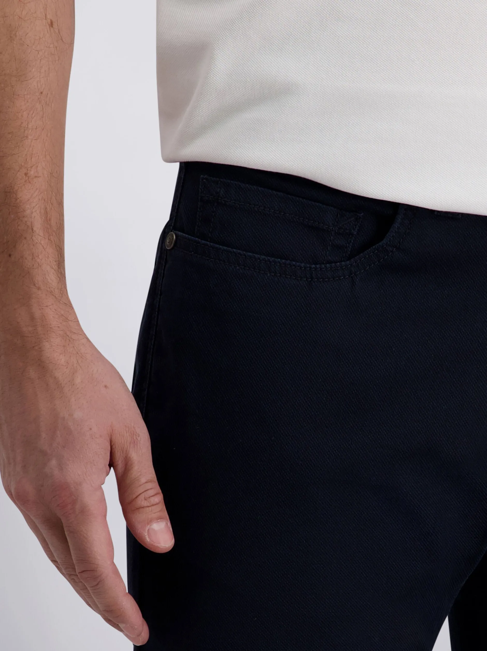 Pierre Cardin Herren Hose Lyon in blau - Länge: lang
