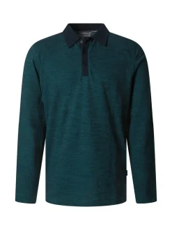 Pierre Cardin Herren Langarm-Poloshirt in grün