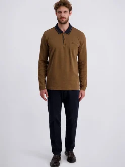 Pierre Cardin Herren Langarmshirt in braun
