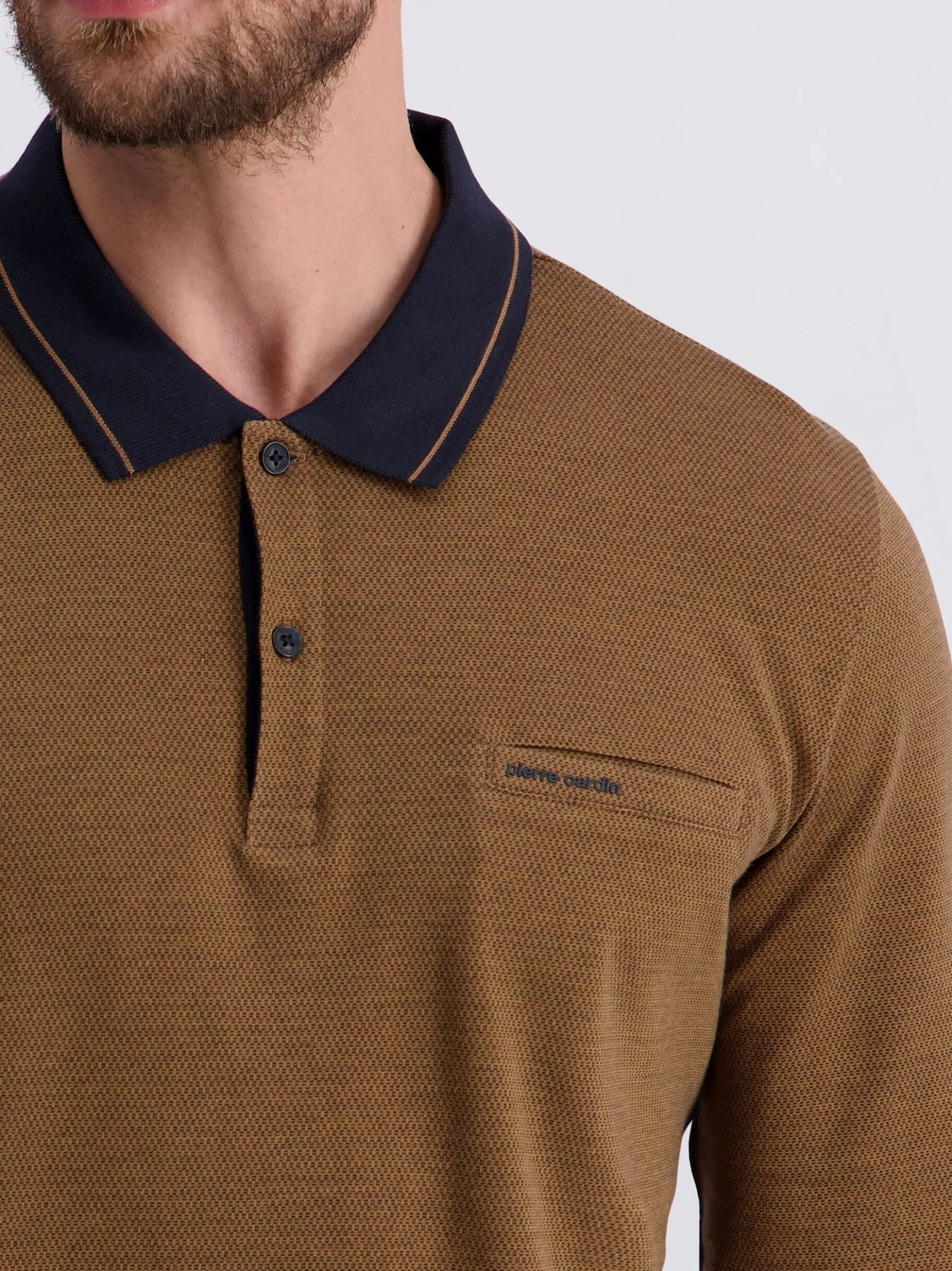 Pierre Cardin Herren Langarmshirt in braun