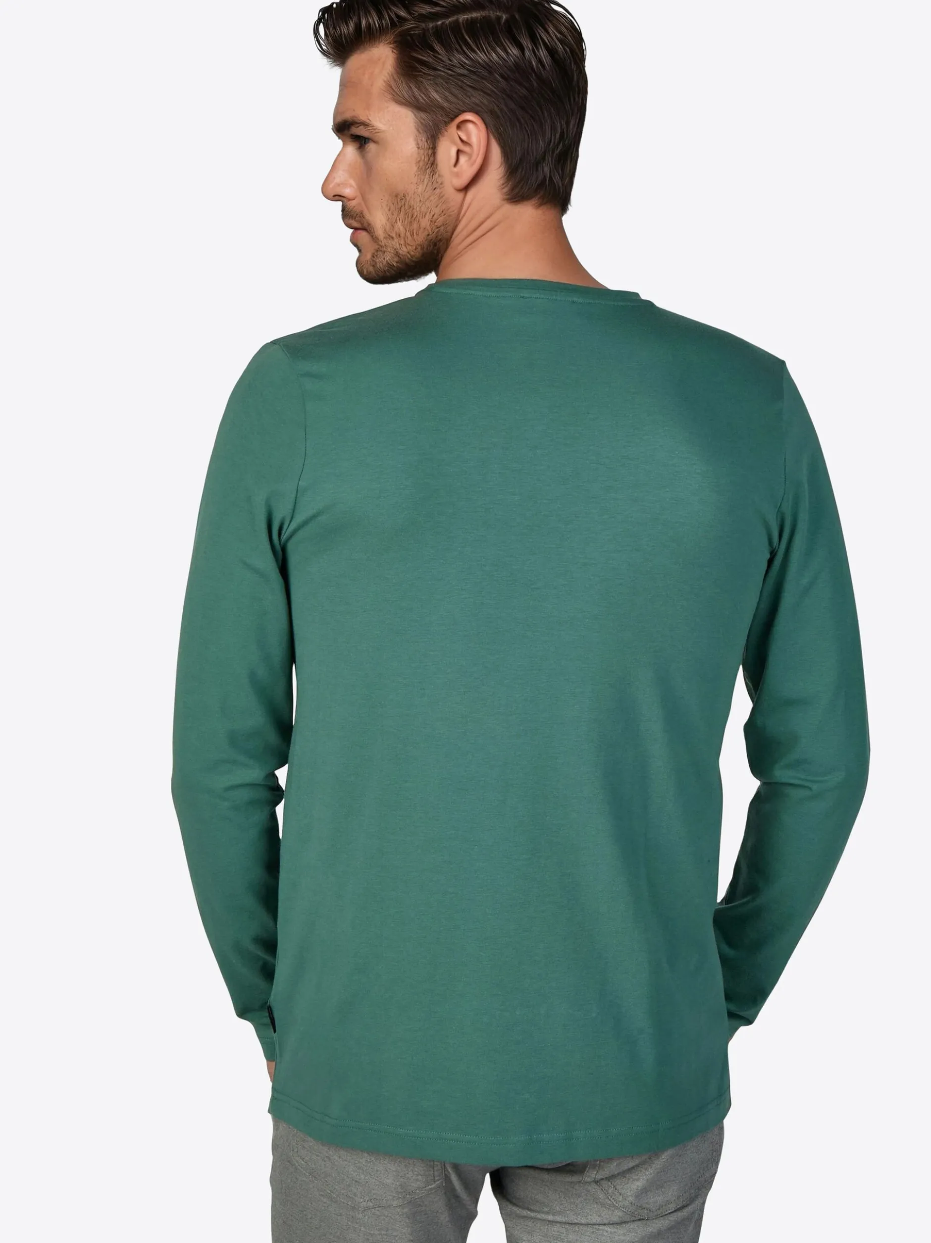 Pierre Cardin Herren Langarmshirt in grün