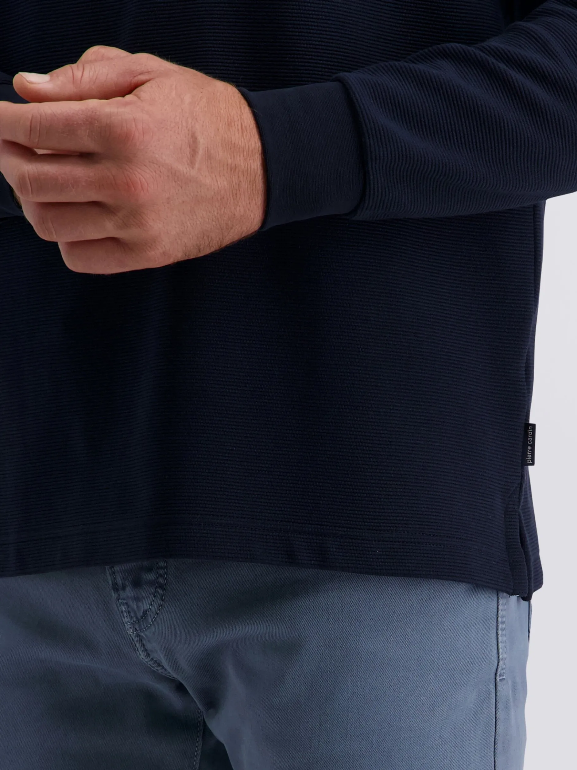 Pierre Cardin Herren Langarmshirt in marine