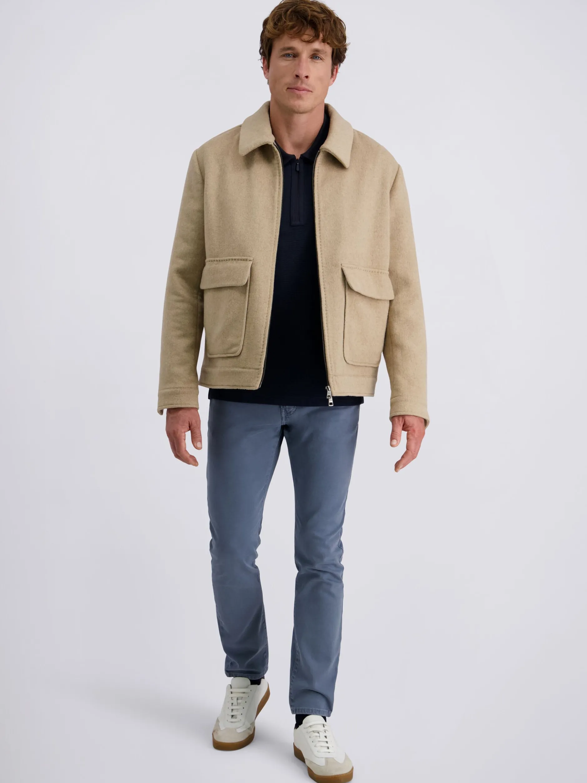 Pierre Cardin Herren Langarmshirt in marine