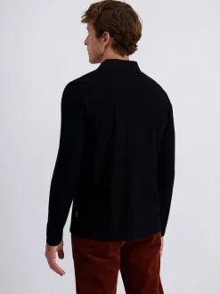 Pierre Cardin Herren Langarmshirt in schwarz