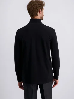 Pierre Cardin Herren Langarmshirt in schwarz