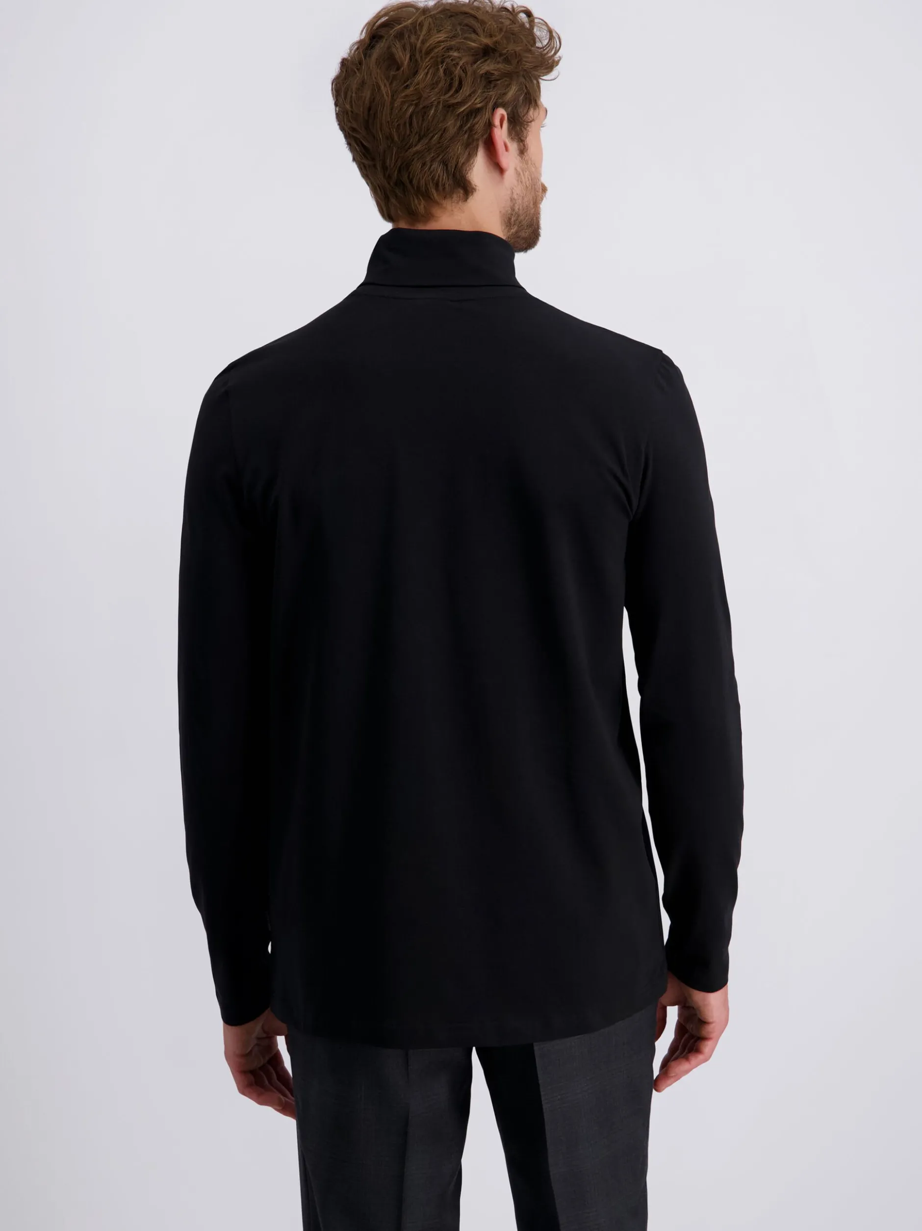 Pierre Cardin Herren Langarmshirt in schwarz