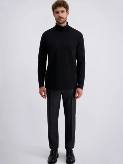 Pierre Cardin Herren Langarmshirt in schwarz