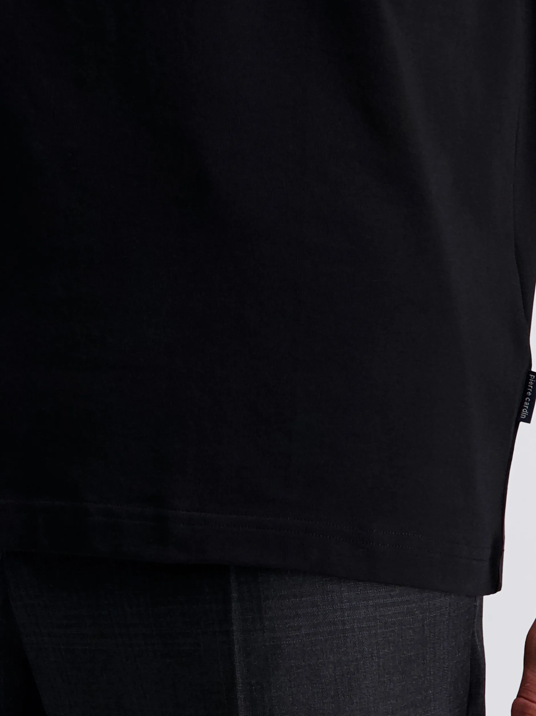 Pierre Cardin Herren Langarmshirt in schwarz