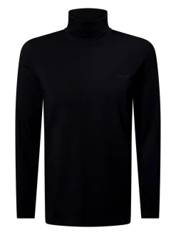 Pierre Cardin Herren Langarmshirt in schwarz