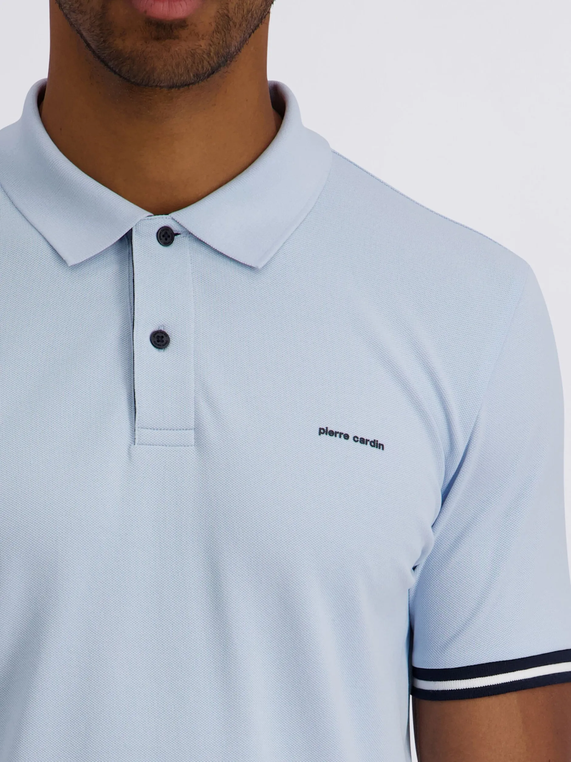 Pierre Cardin Herren Poloshirt in grau - Ärmel: kurzarm