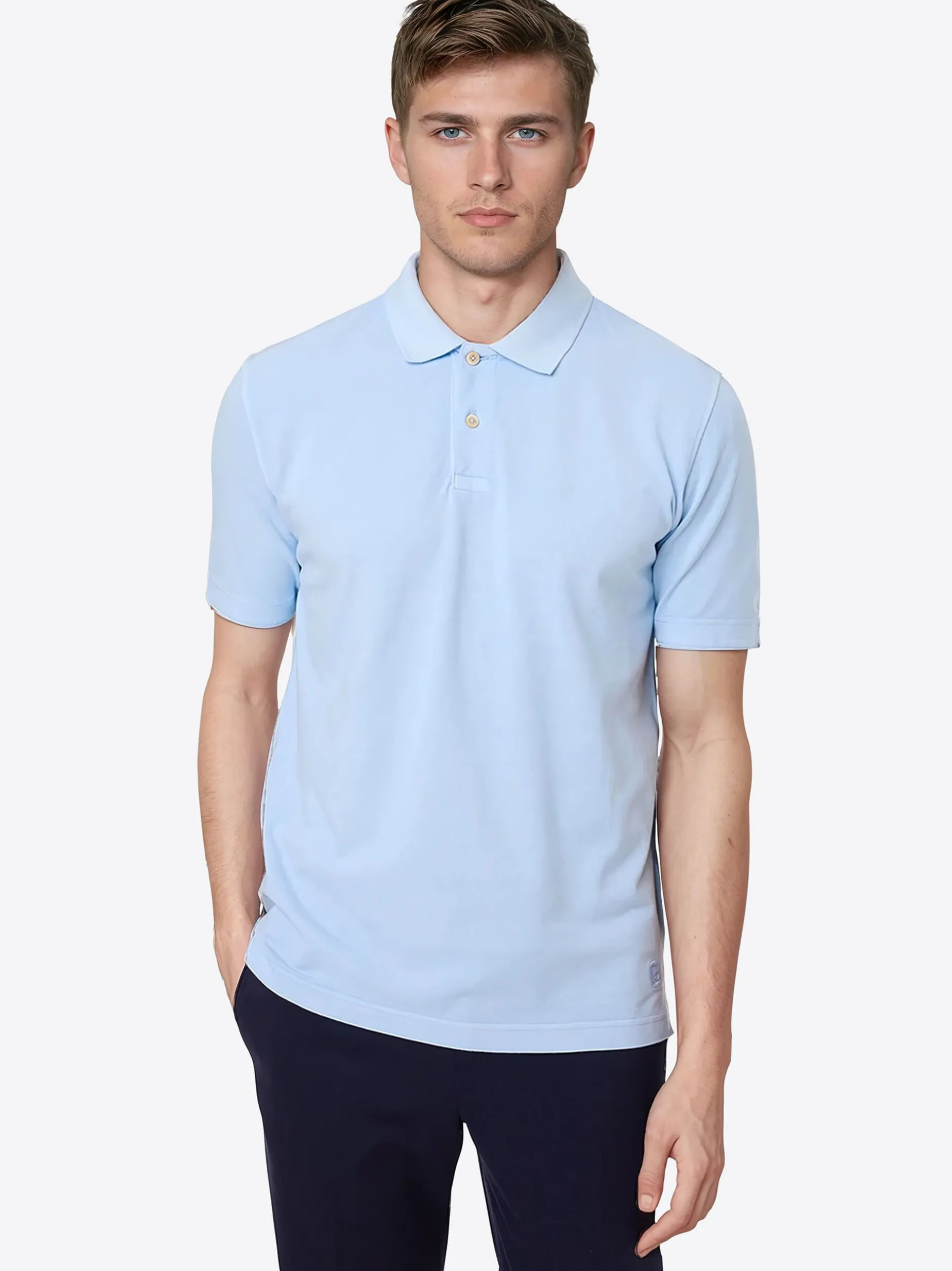 Pierre Cardin Herren Polo-Shirt in hellblau