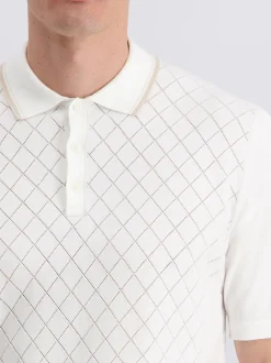 Pierre Cardin Herren Poloshirt in weiß - Ärmel: kurzarm