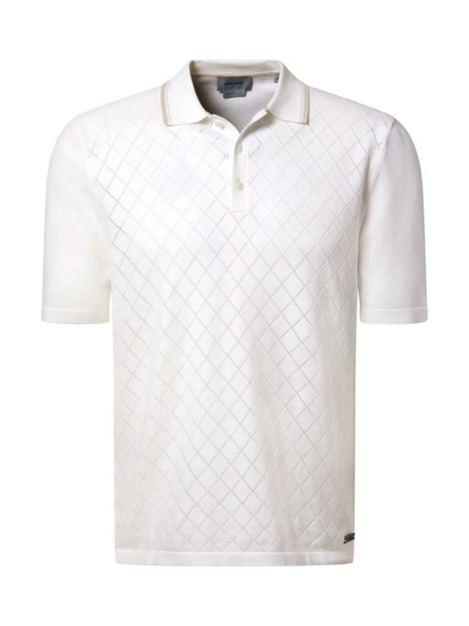 Pierre Cardin Herren Poloshirt in weiß - Ärmel: kurzarm