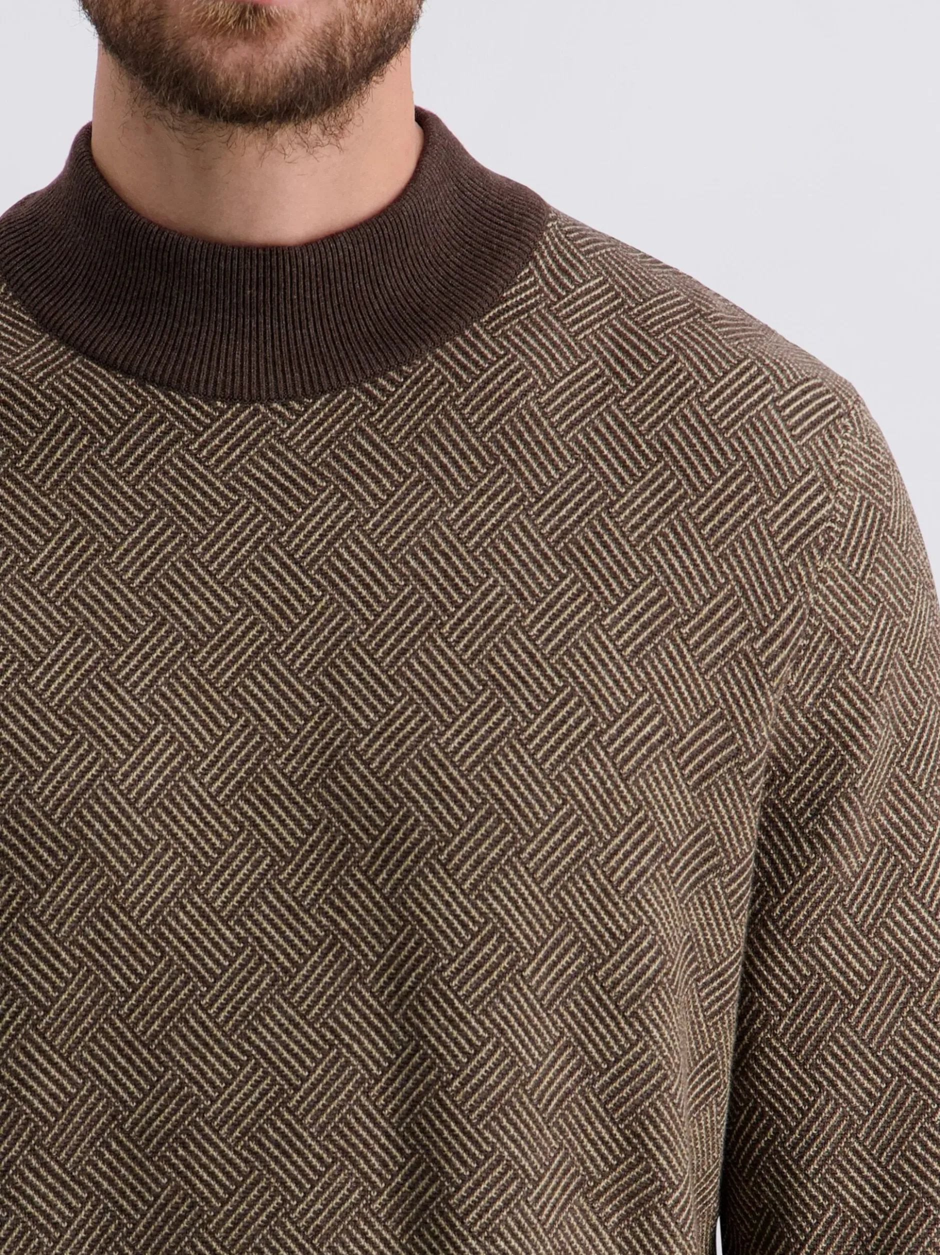 Pierre Cardin Herren Pullover in braun - Ärmel: langarm