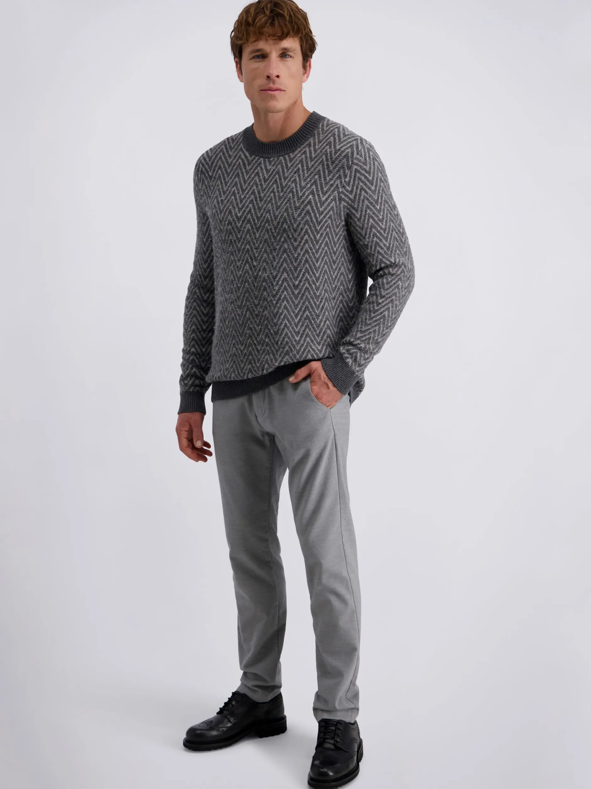 Pierre Cardin Herren Pullover in grau - Ärmel: langarm
