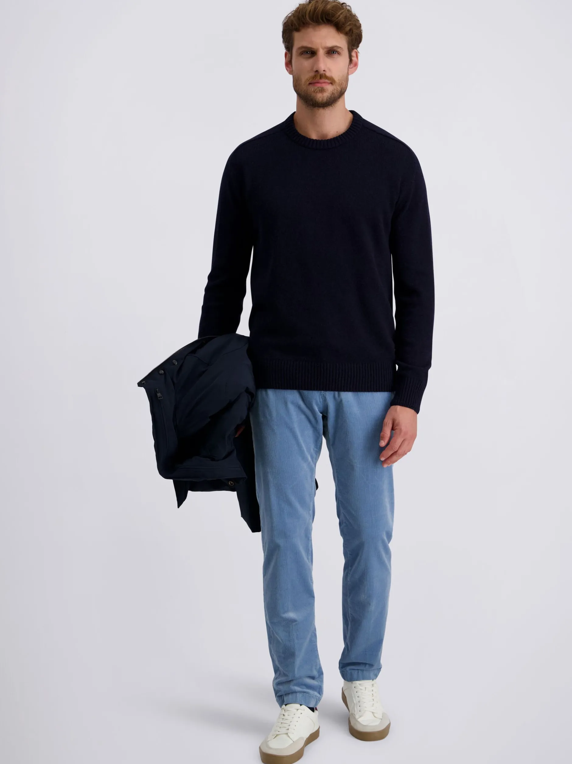 Pierre Cardin Herren Pullover in marine - Ärmel: langarm