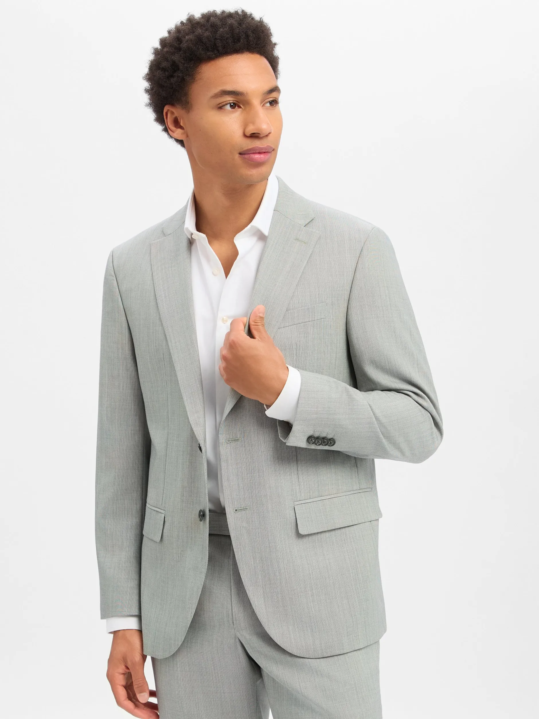 Pierre Cardin Herren Sakko mit Wollanteil - Grant-R in grau
