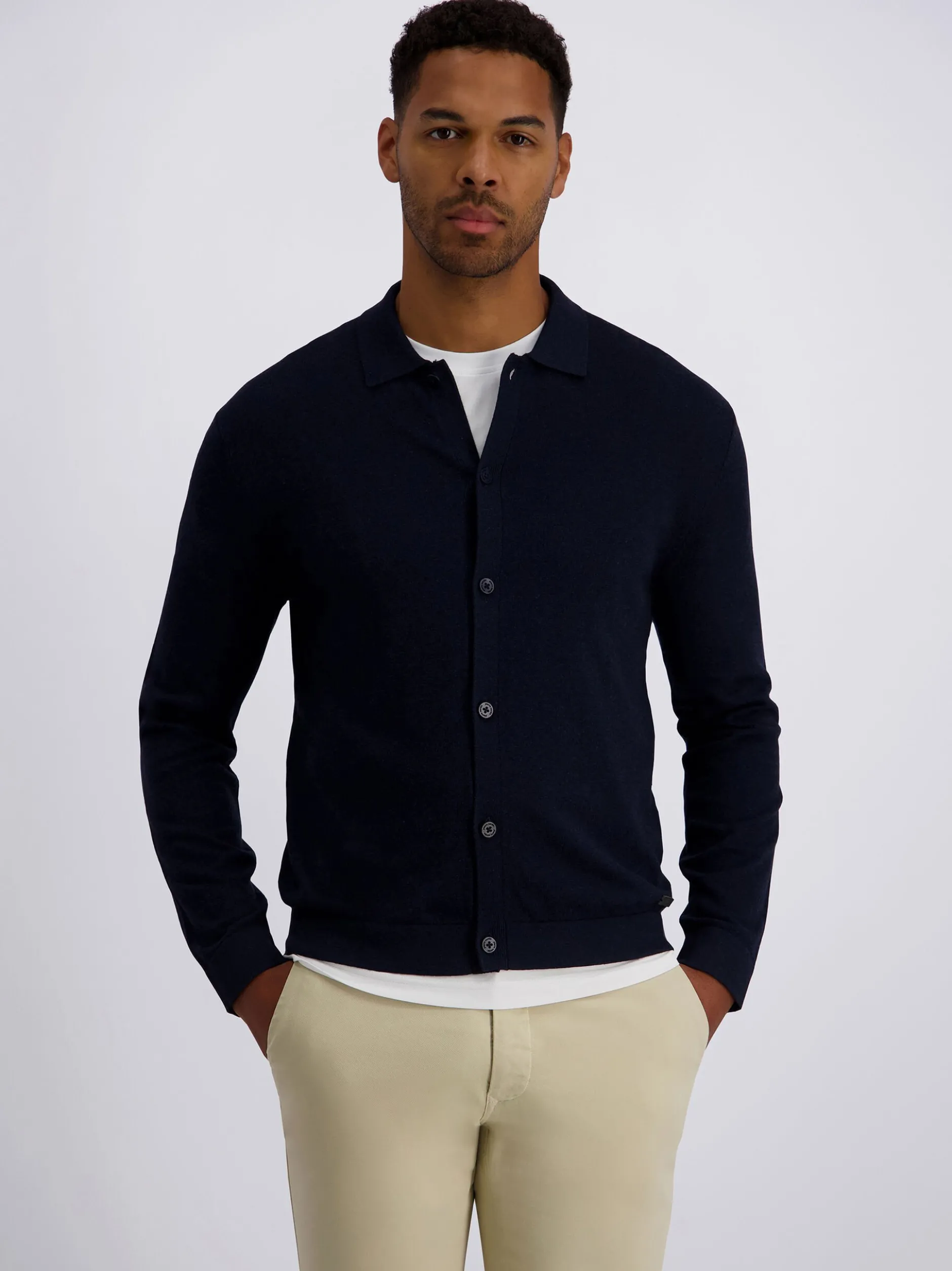 Pierre Cardin Herren Strickjacke in blau